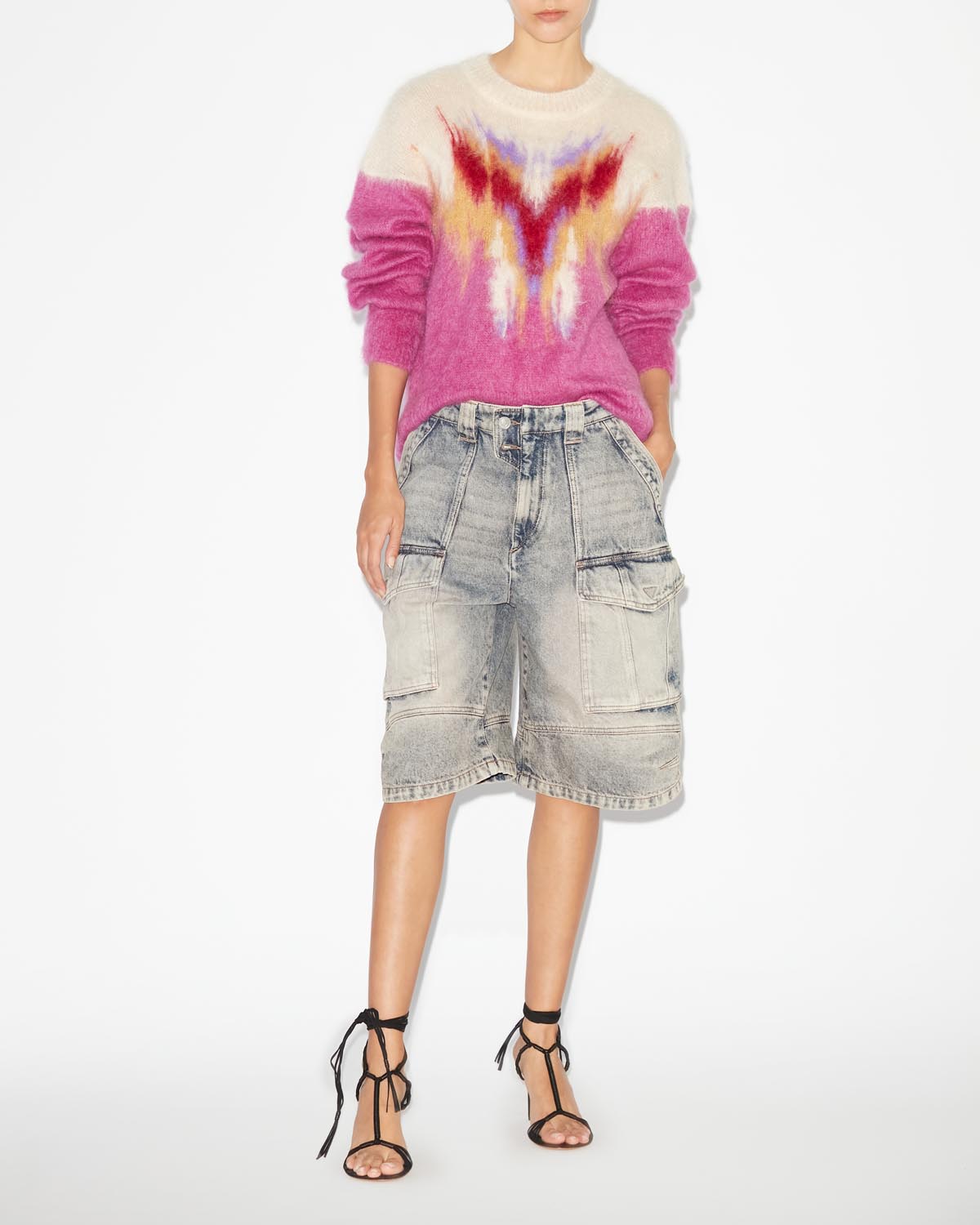 Pull en mohair eleana - Rose fuschia - Woman - 1