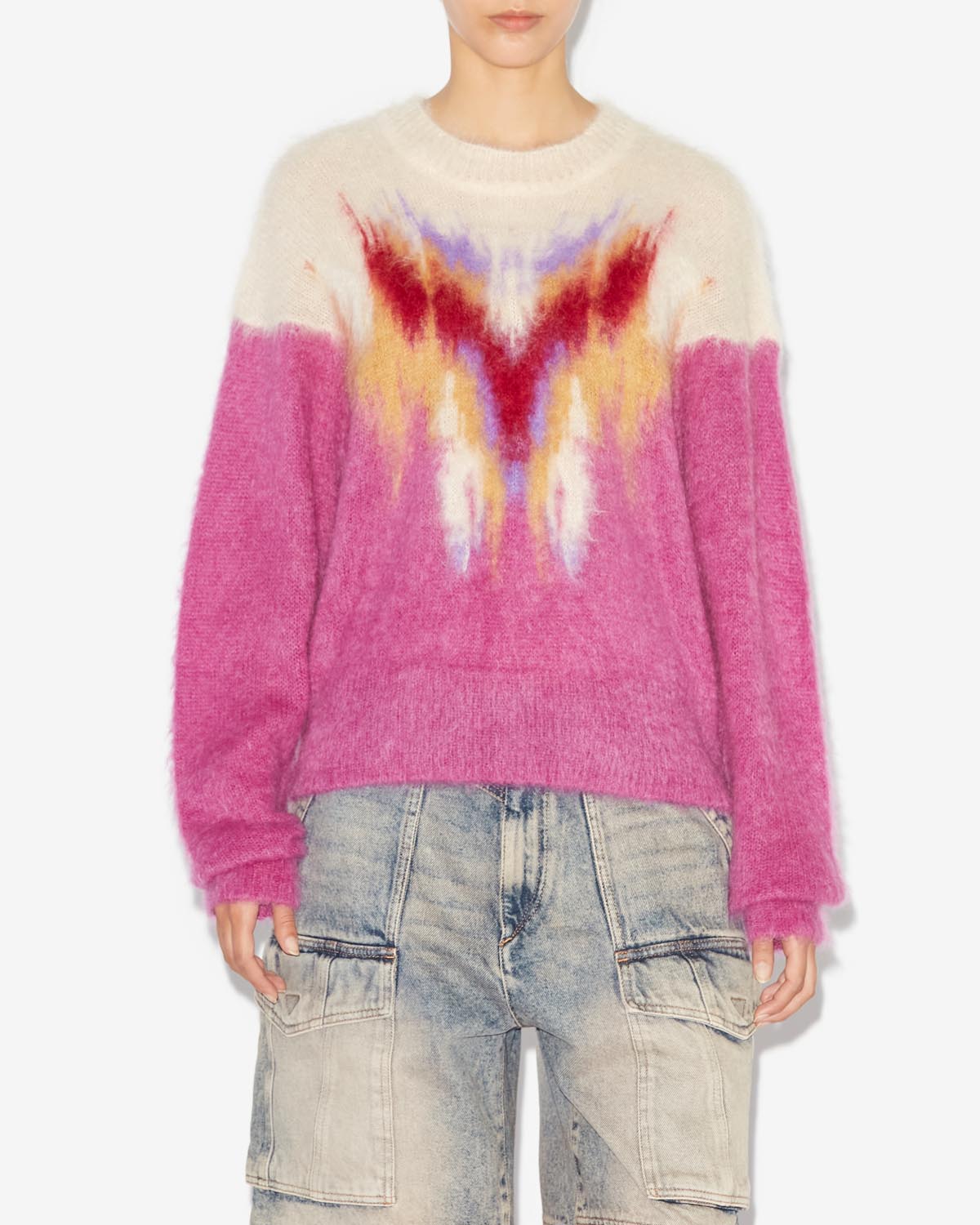 Pull en mohair eleana - Rose fuschia - Woman - 3