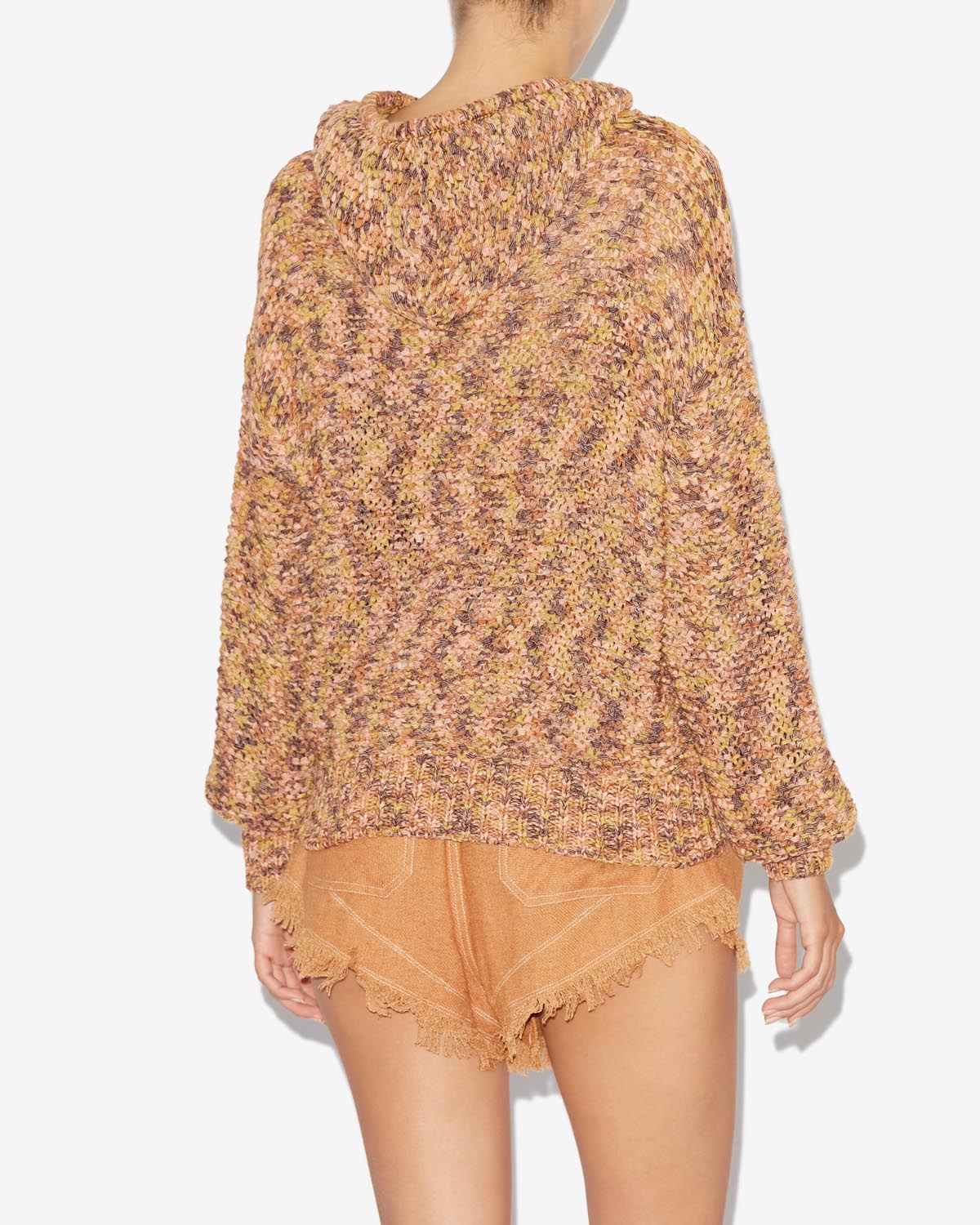 Edler knit hoodie sweater - Ochre - Woman - 4