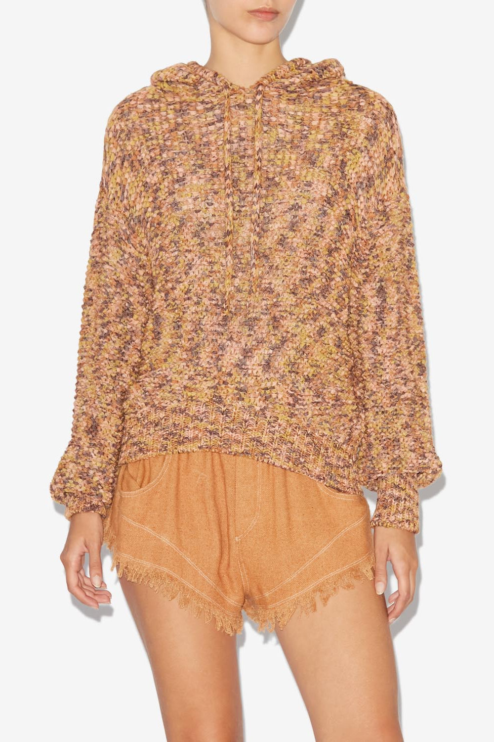 Edler knit hoodie sweater - Ochre - Woman - 4