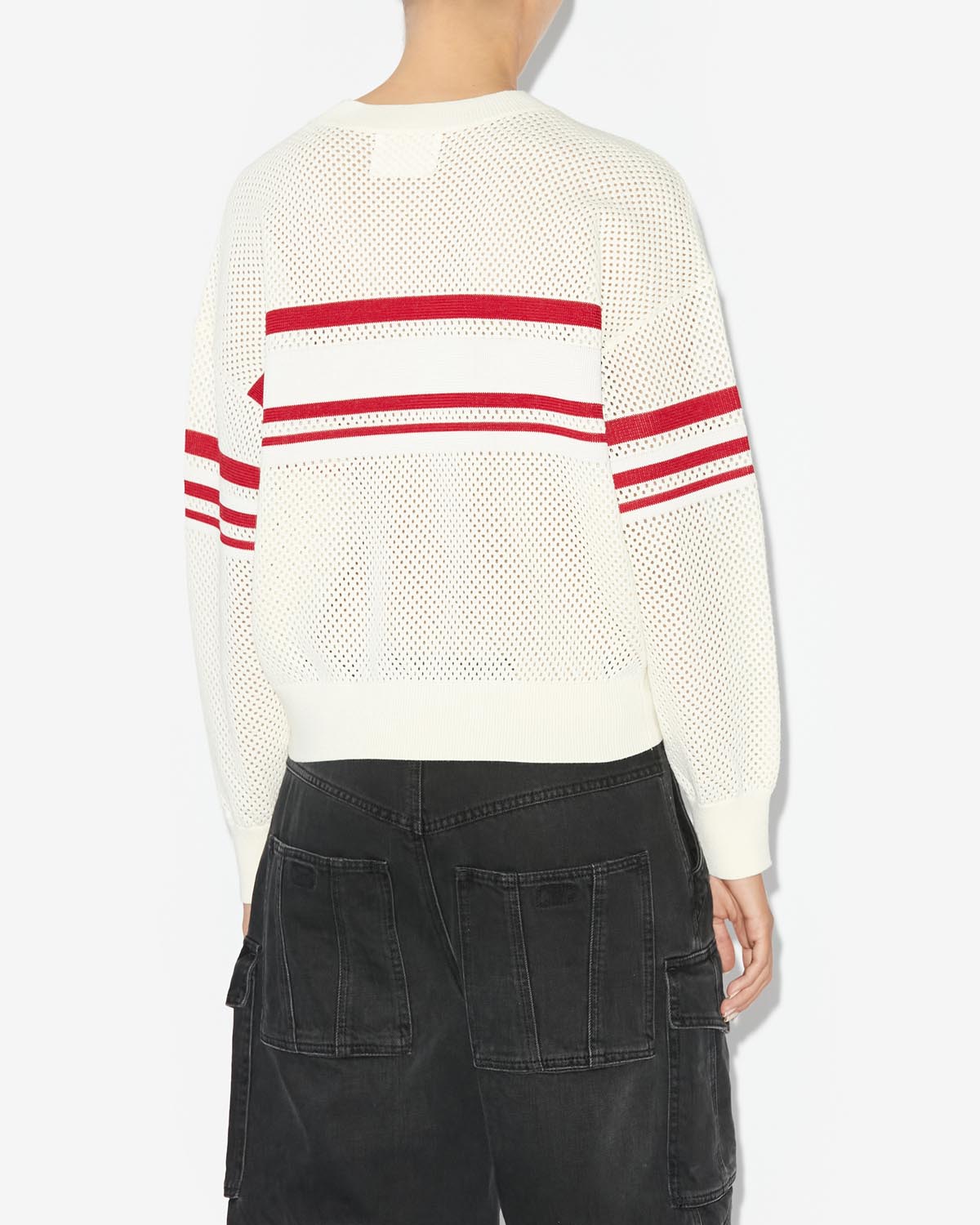 Arwen long-sleeve crechet sweater - Naturfarben - Woman - 4