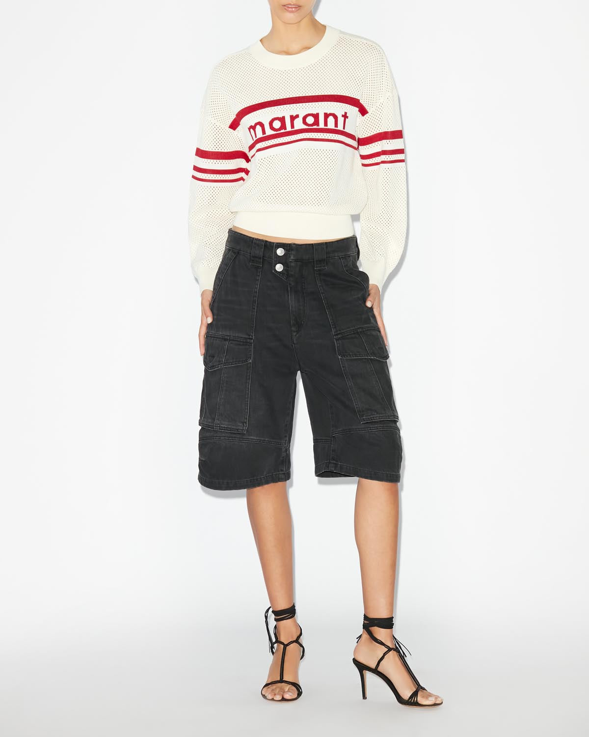 Arwen long-sleeve crechet sweater - Naturfarben - Woman - 1