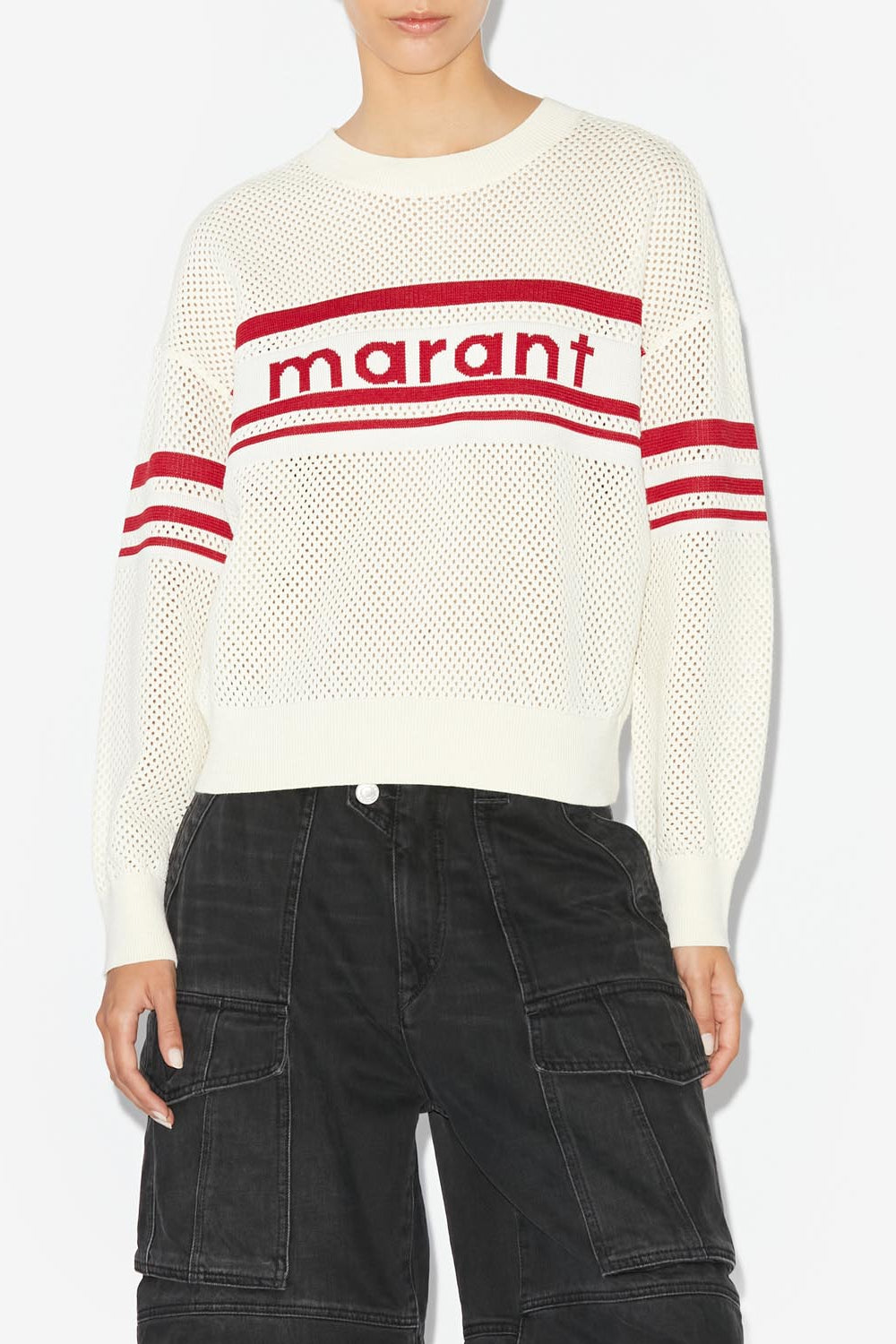 Arwen long-sleeve crechet sweater - Ecru - Woman - 4