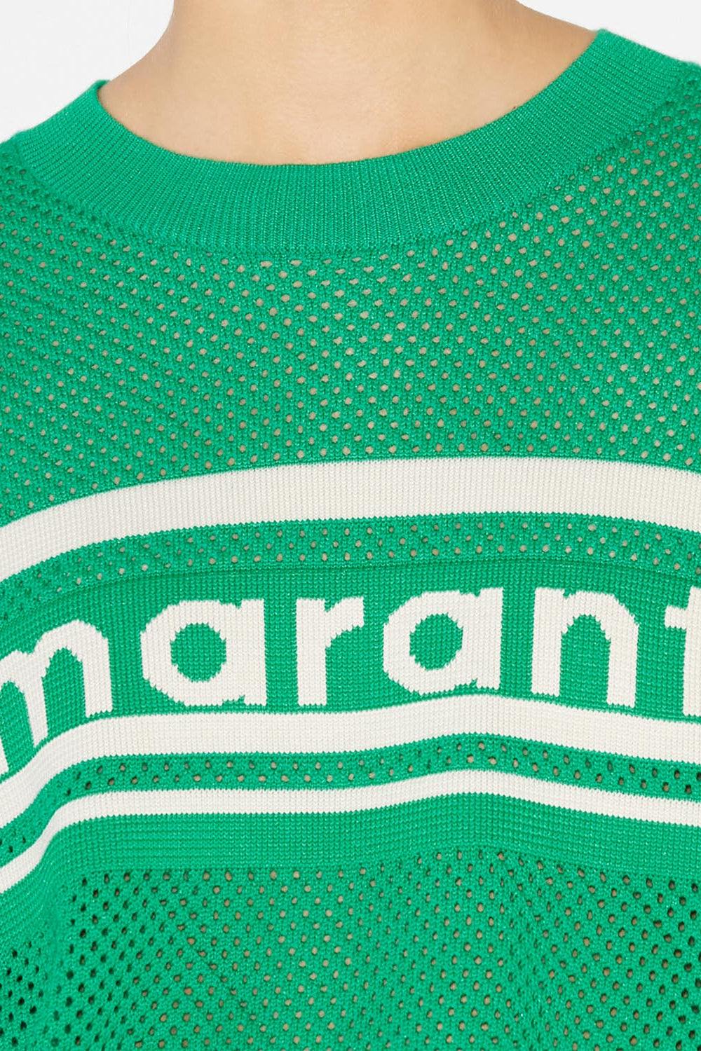 Arwen long-sleeve crechet sweater - Green - Woman - 3