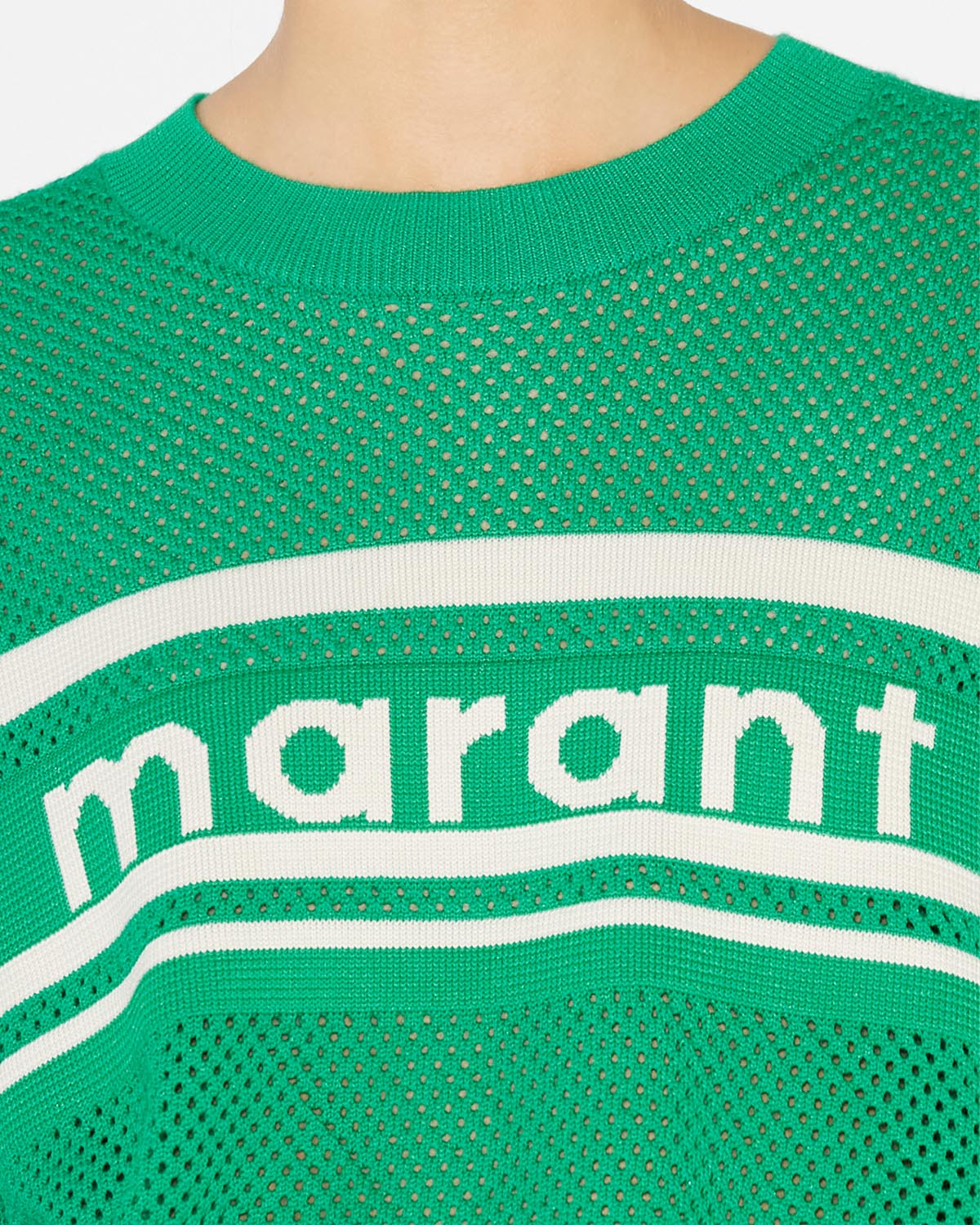 Pull en crochet à manches longues arwen - Vert émeraude - Woman - 2