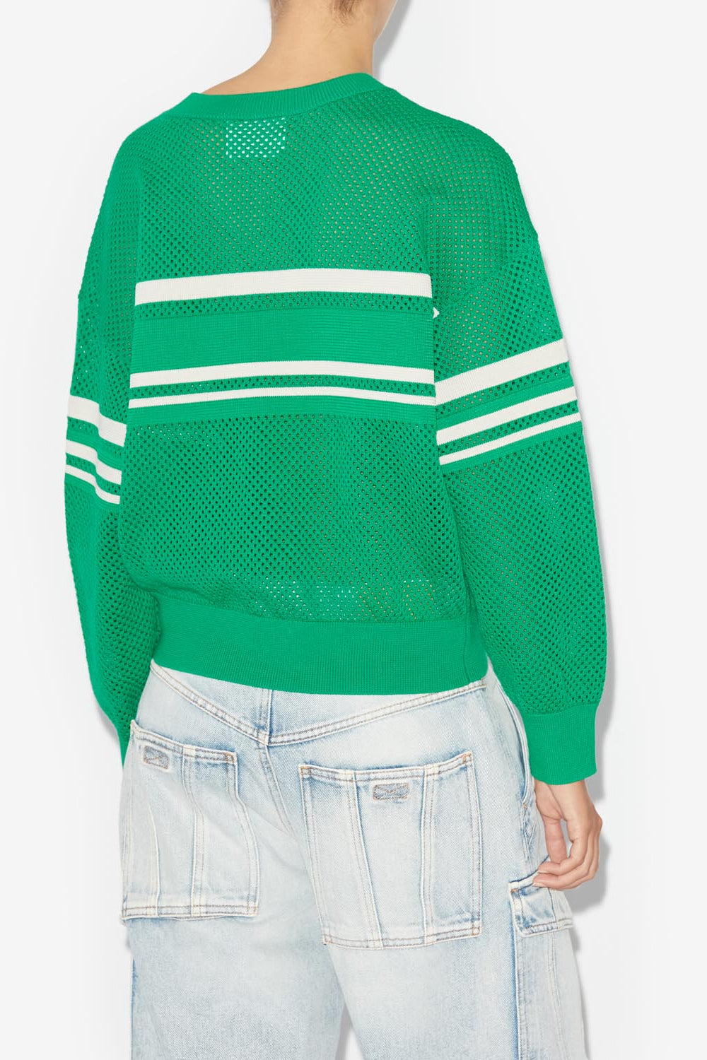 Arwen long-sleeve crechet sweater - Green - Woman - 5