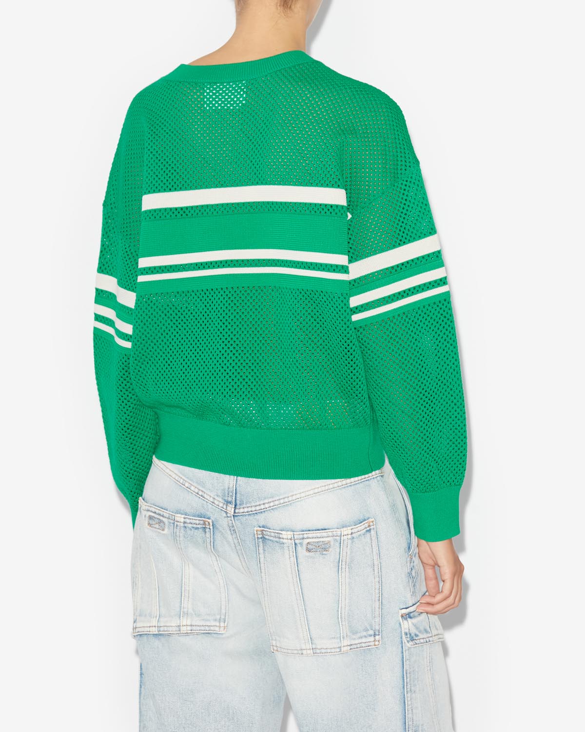 Pull en crochet à manches longues arwen - Vert émeraude - Woman - 4