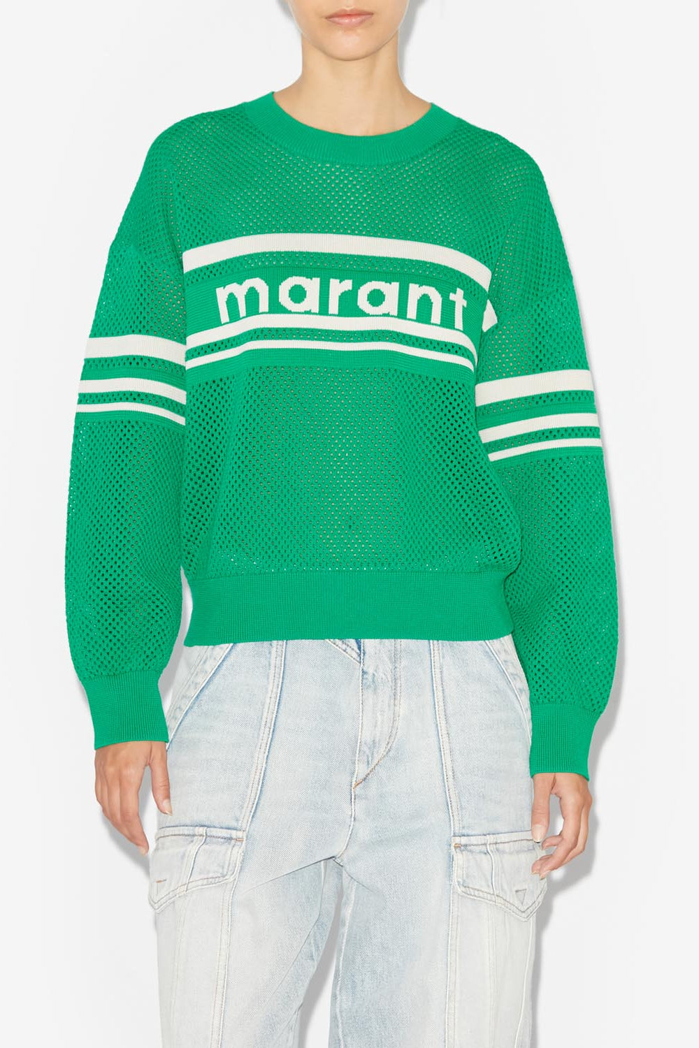 Arwen long-sleeve crechet sweater - Green - Woman - 4