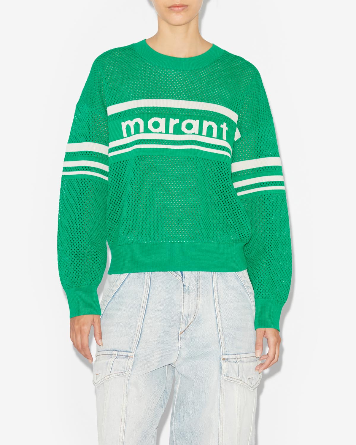 Pull en crochet à manches longues arwen - Vert émeraude - Woman - 3