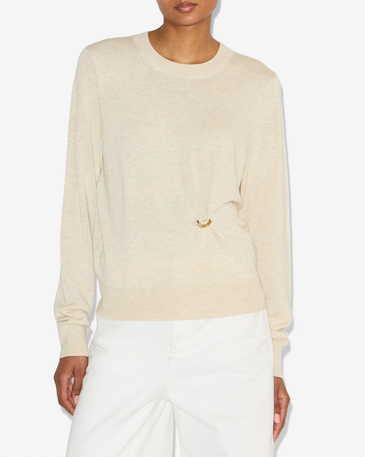 Cosima draped knit sweater - Ecru - Woman - 3