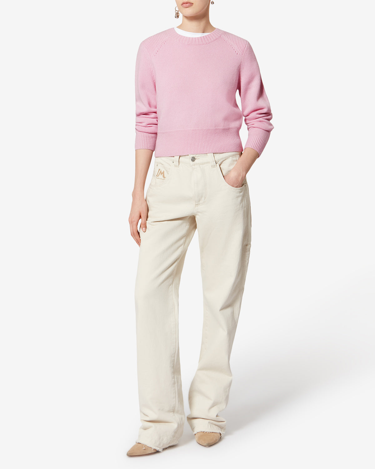 Pull cornelia en laine - Rose - Woman - 1