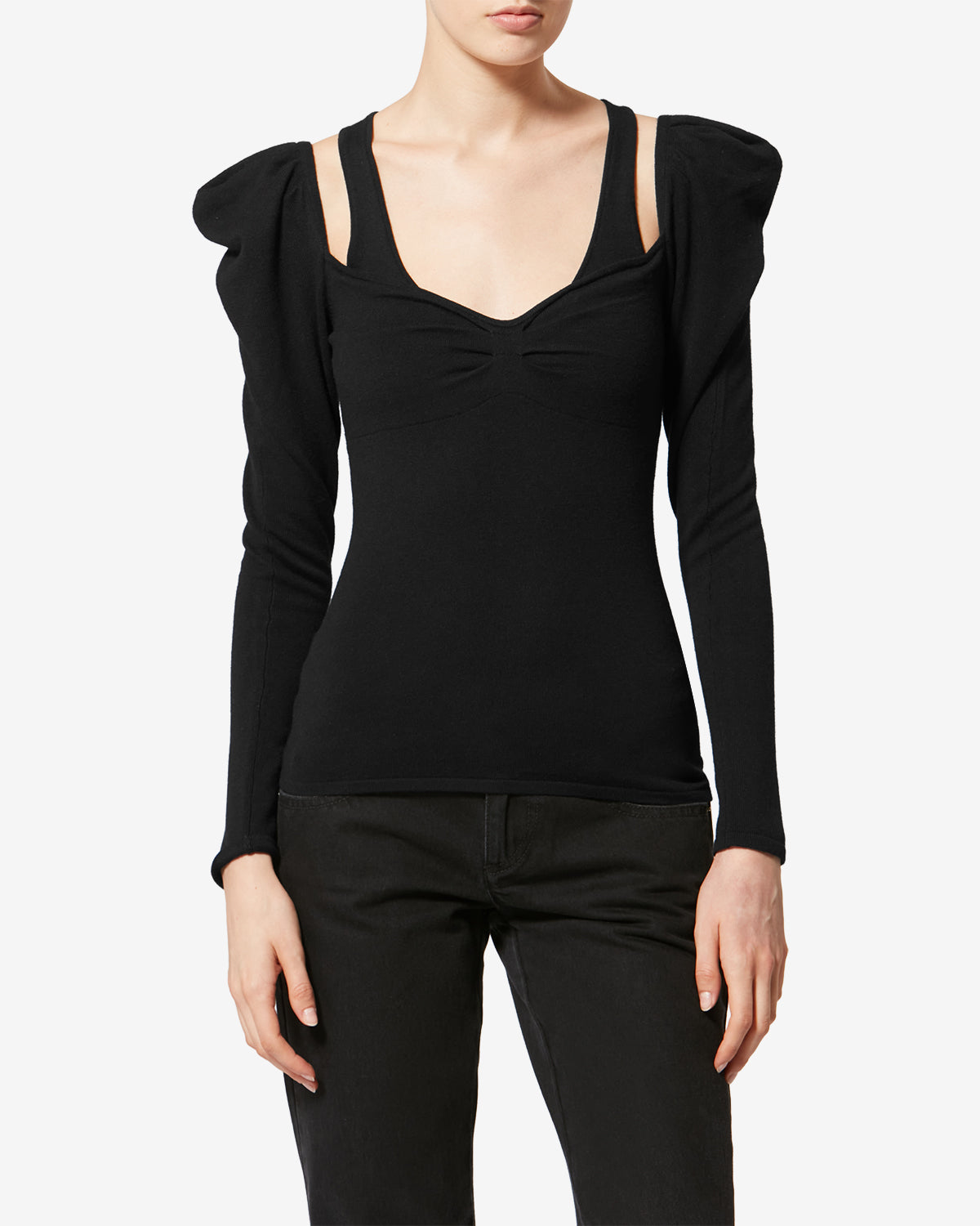 SIELLE SWEATER Woman black | ISABEL MARANT Official online store