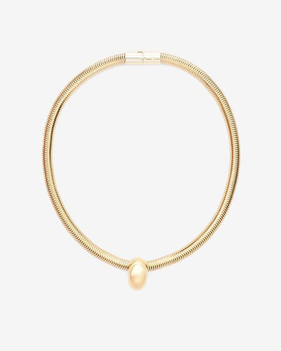 Shiny crescent choker - Gold - Woman - 2