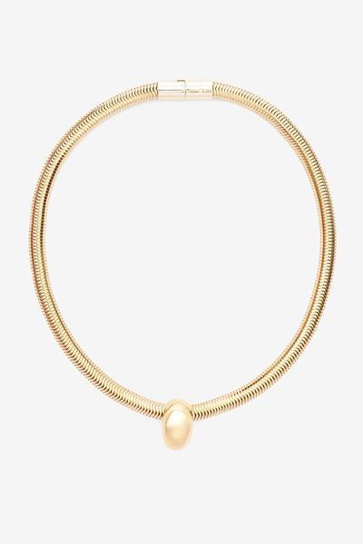 Shiny crescent choker - Gold - Woman - 2
