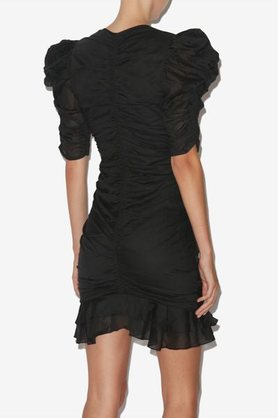 パフスリーブのショートドレス sireny - 黒 - Woman - 10