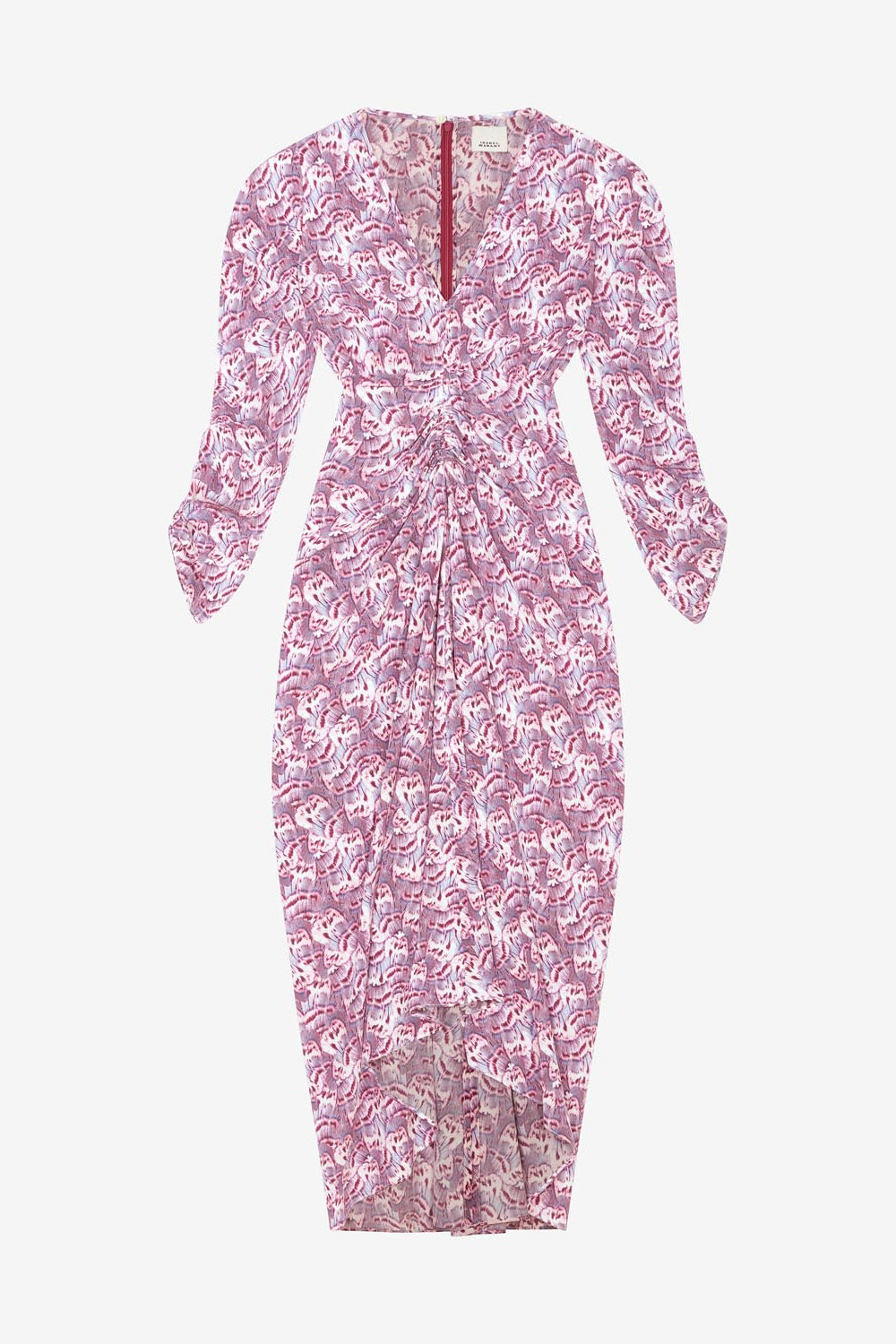 Albini printed silk blend midi dress - Mauve - Woman - 1