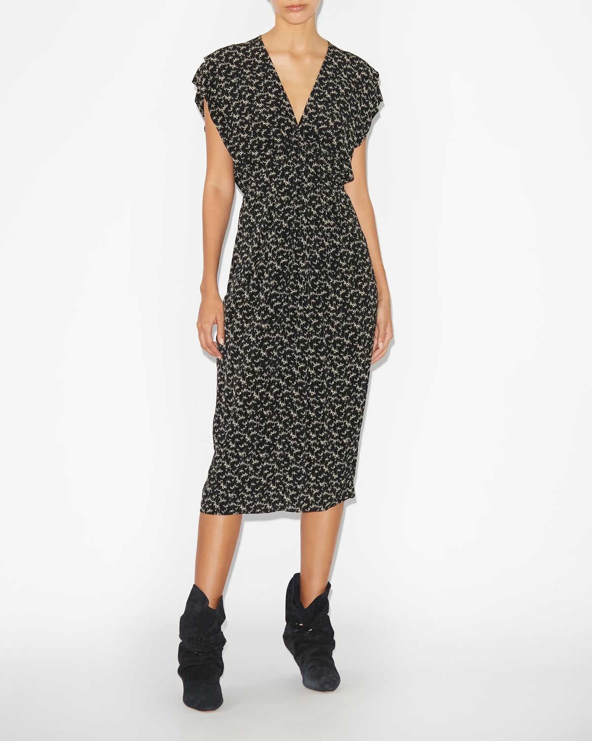 Epolia midi printed dress - 검은색 - Woman - 1