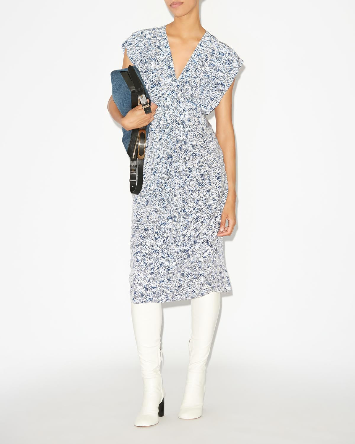 Robe midi imprimée epolia - Bleu - Woman - 1