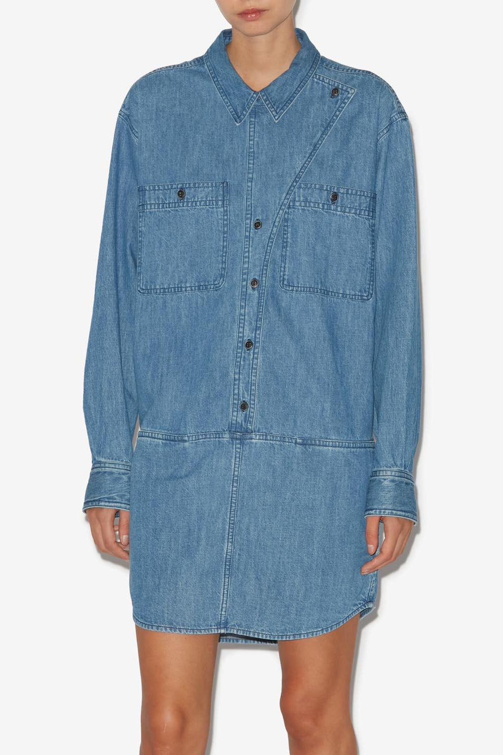 Ilaya denim short dress - Azul - Woman - 4