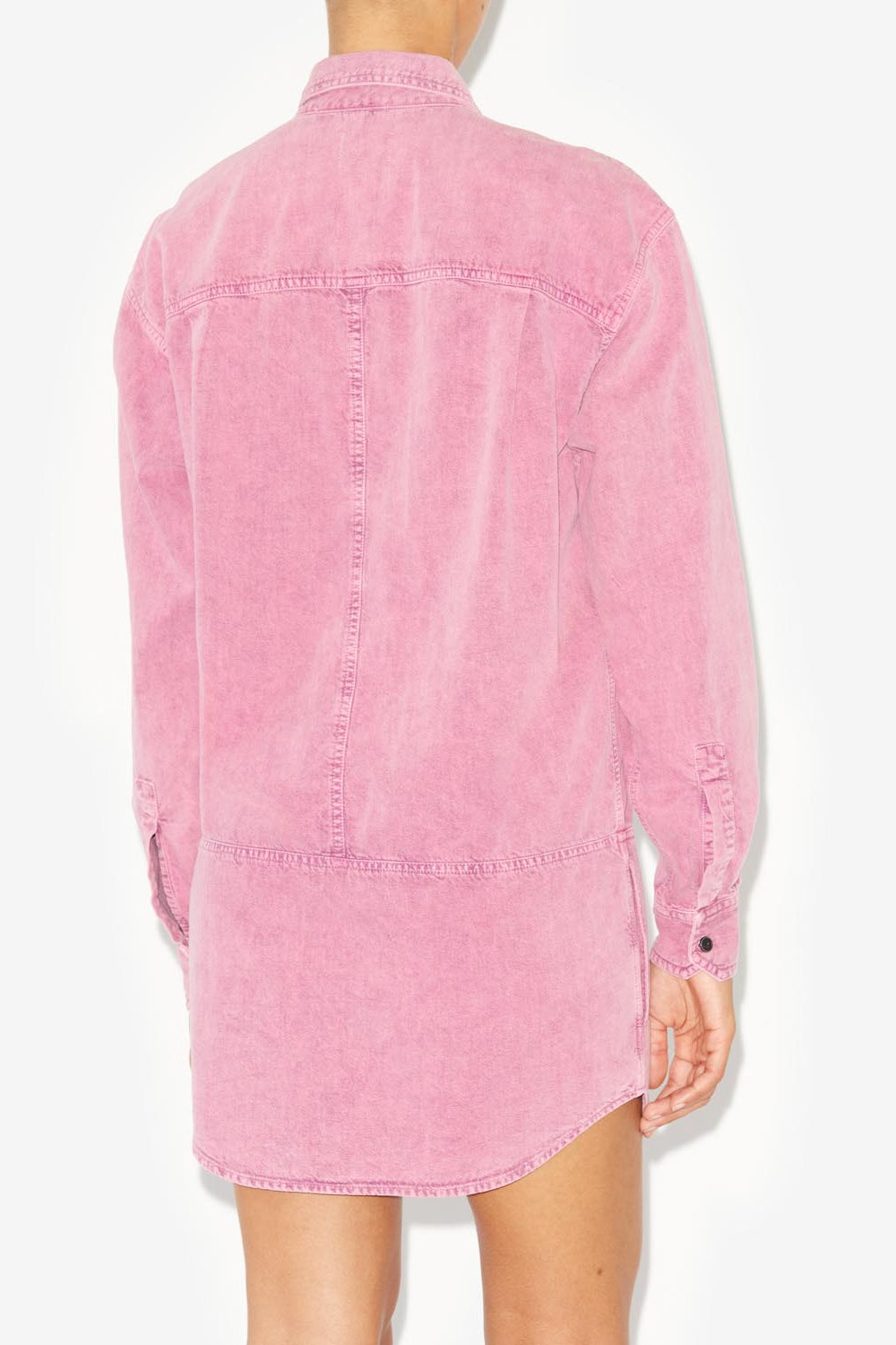 Robe courte en denim ilaya - Rose - Woman - 5
