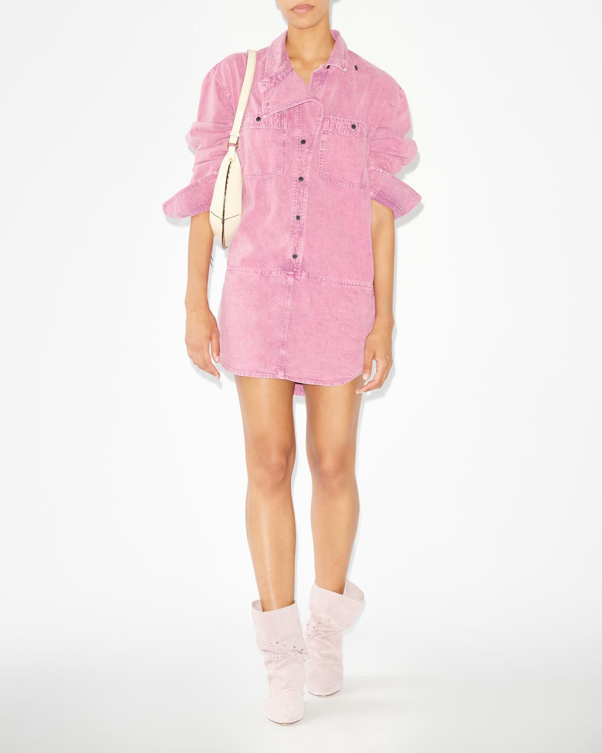 Ilaya denim short dress - Pink - Woman - 1