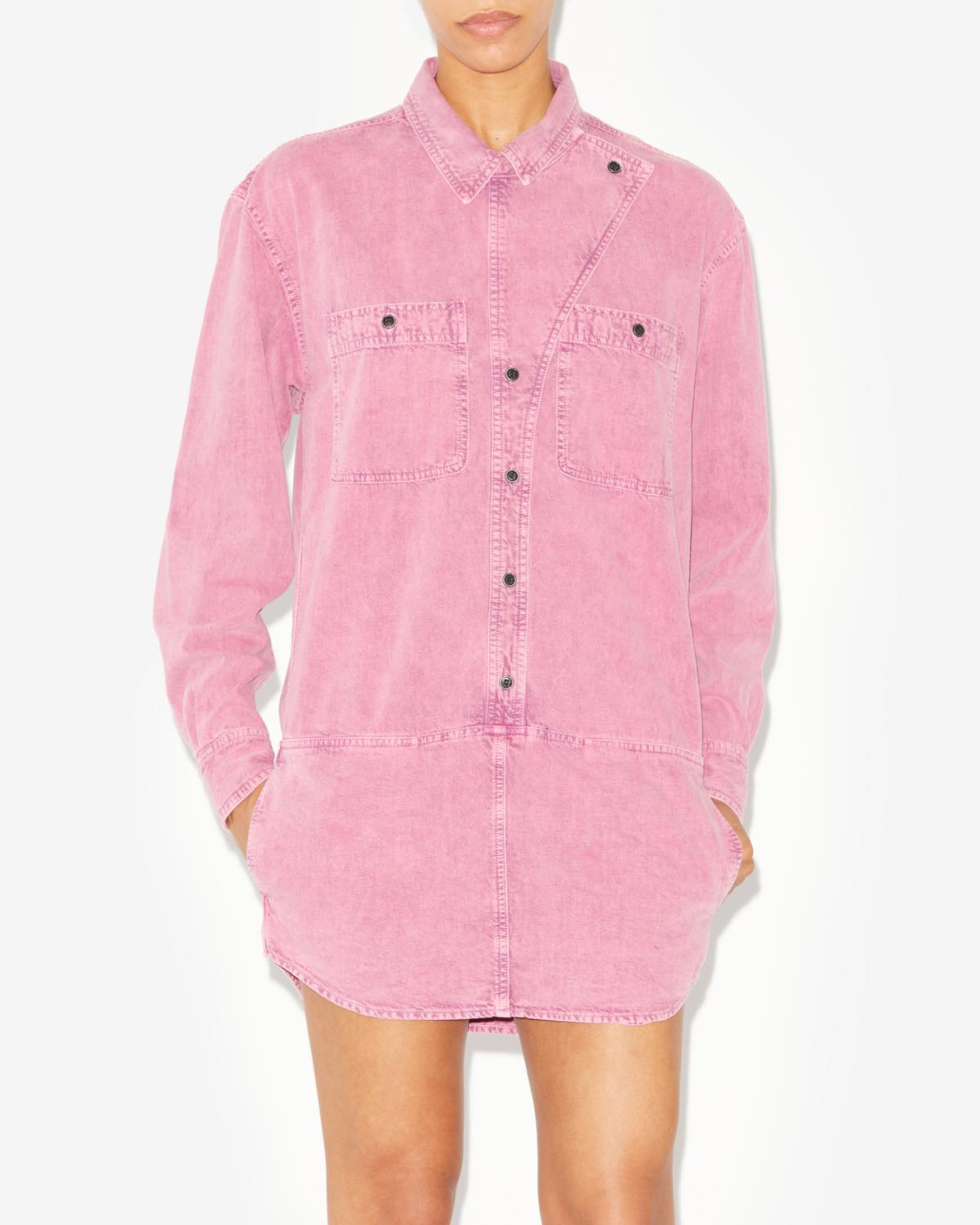 Ilaya denim short dress - Pink - Woman - 3
