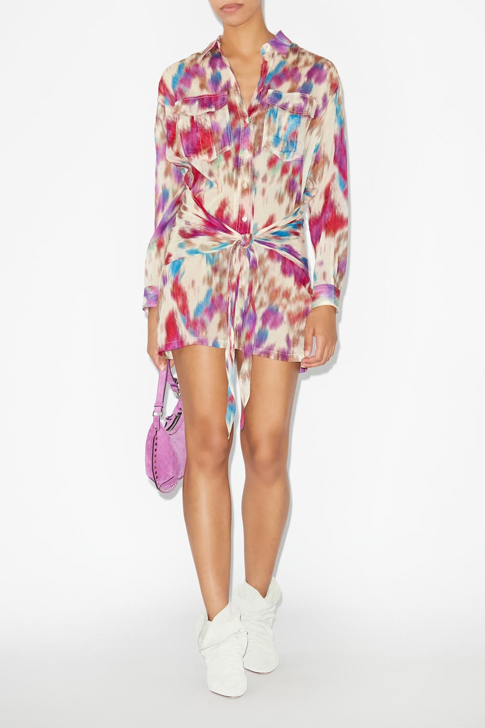 Nueva abito - Beige-raspberry - Woman - 2