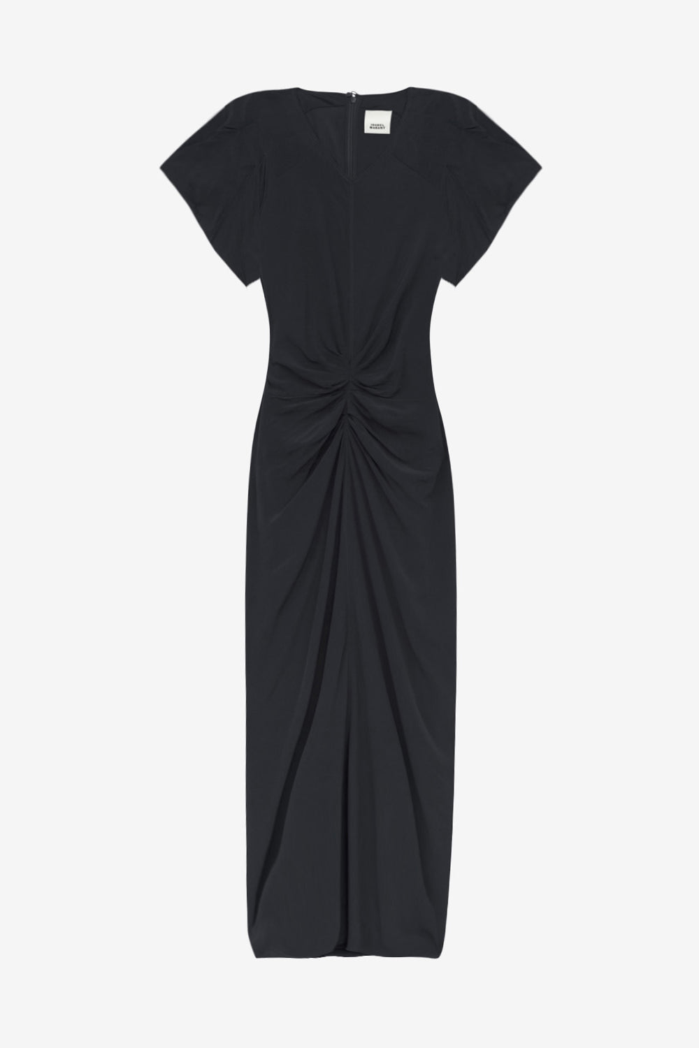 Robe midi terena unie - Noir - Woman - 1