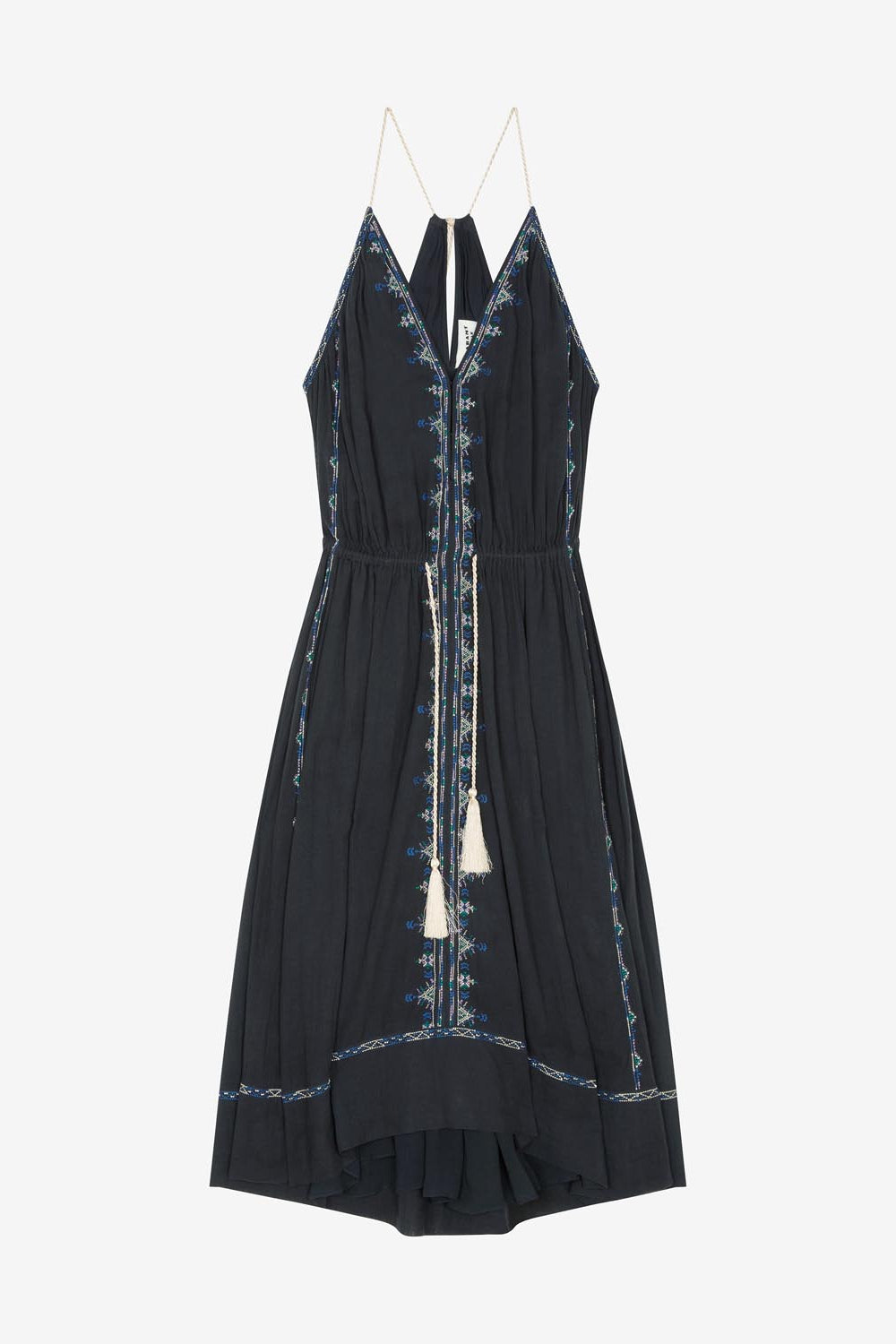 Siana maxi sundress in cotton - Nero - Woman - 1