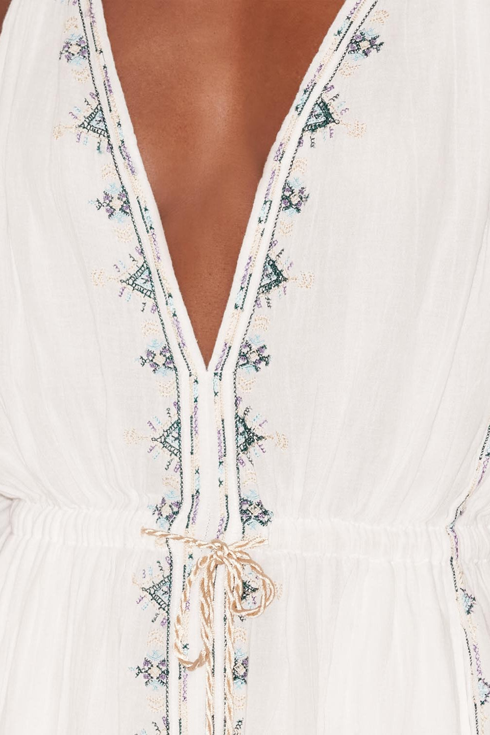 Siana maxi sundress in cotton - 하얀색 - Woman - 3