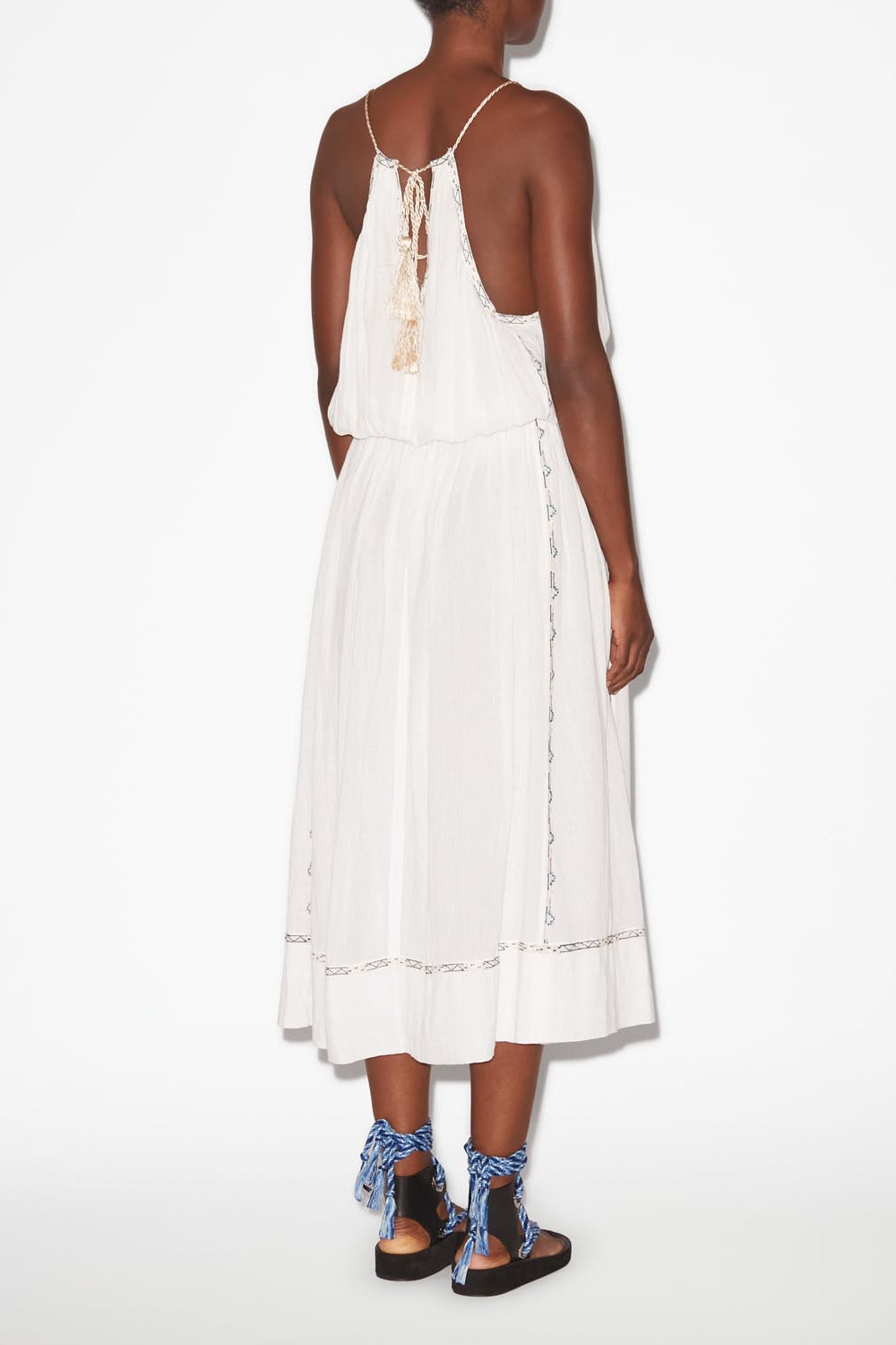 Siana maxi sundress in cotton - 하얀색 - Woman - 5