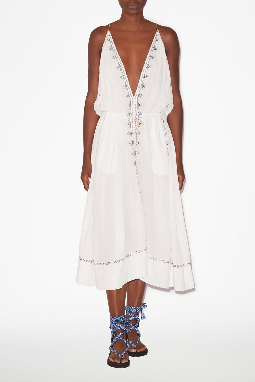 Siana maxi sundress in cotton - 하얀색 - Woman - 2