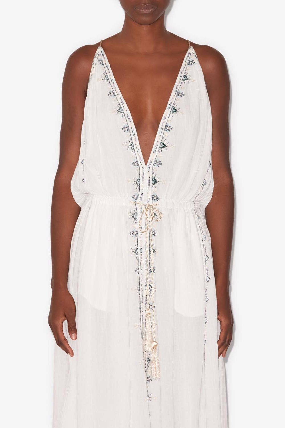 Siana maxi sundress in cotton - 하얀색 - Woman - 4