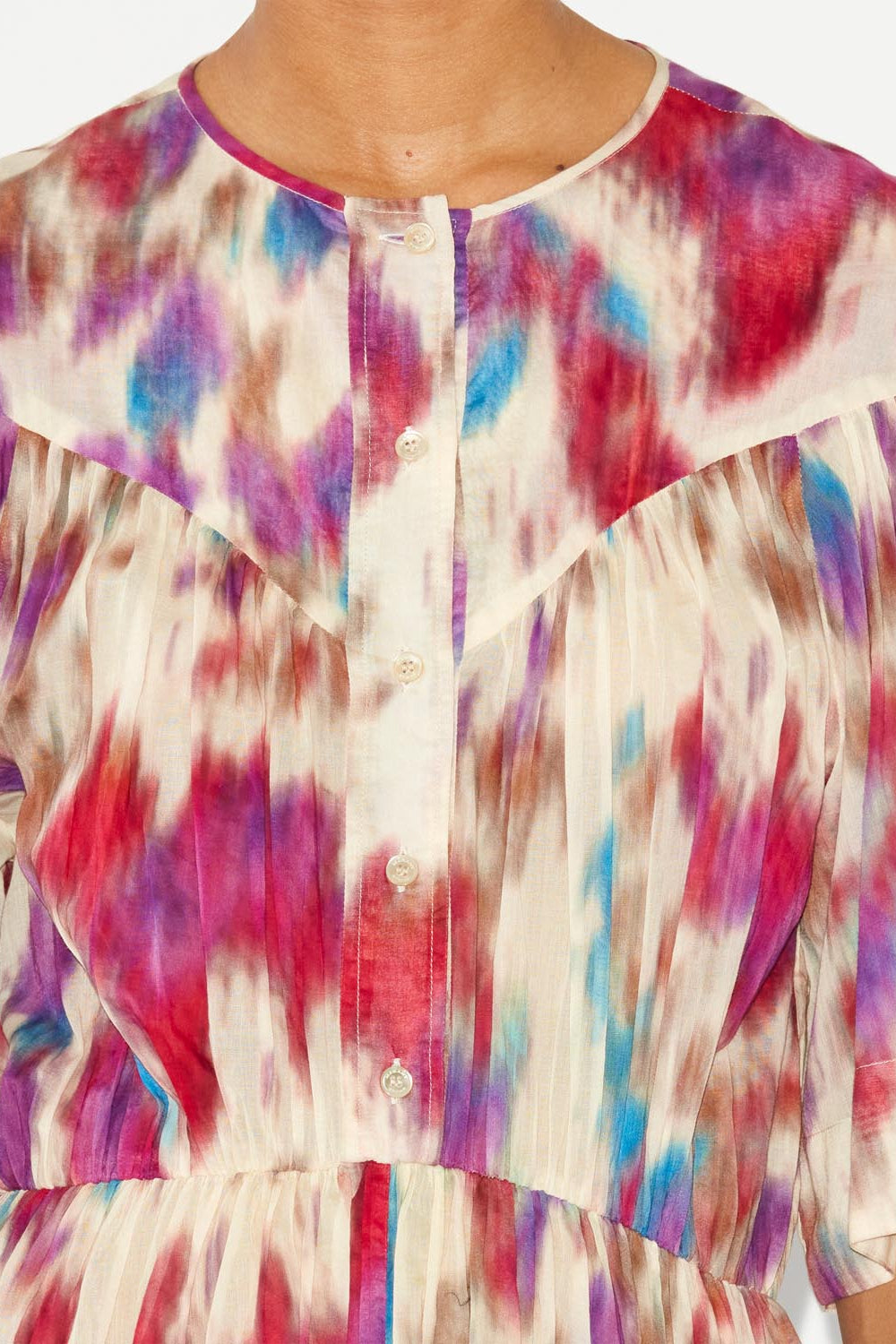 Maggy 드레스 - Beige-raspberry - Woman - 3