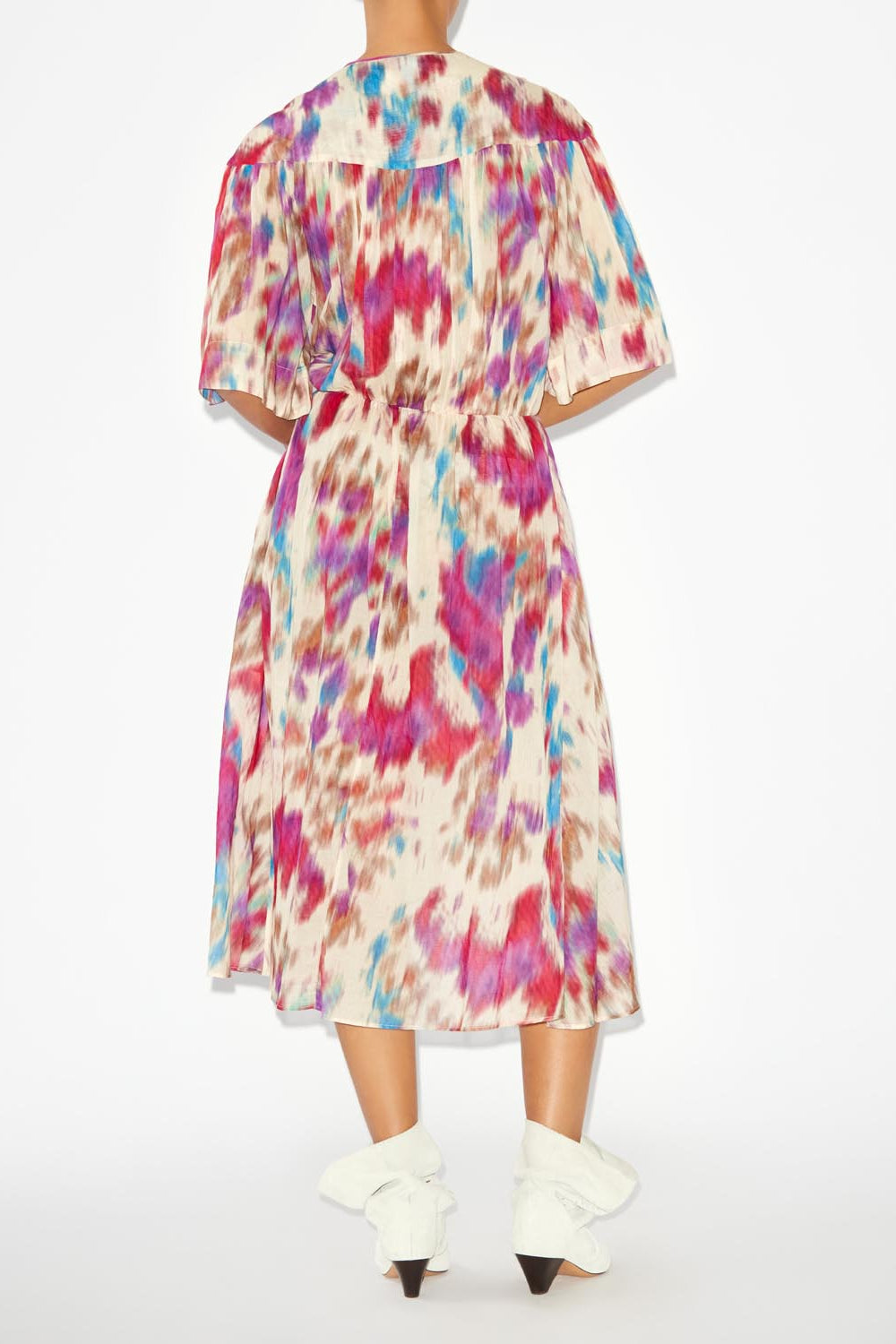 Maggy 드레스 - Beige-raspberry - Woman - 4