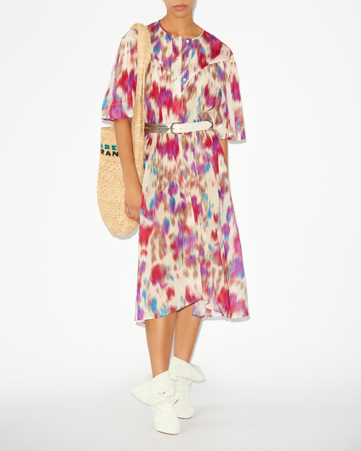 Maggy dress - Beige-raspberry - Woman - 1