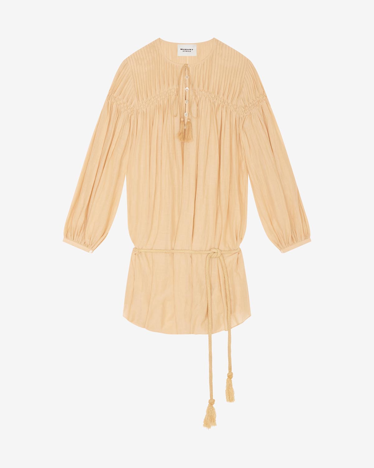 Adeliani short cotton dress with long sleeves - Sahara - Woman - 5