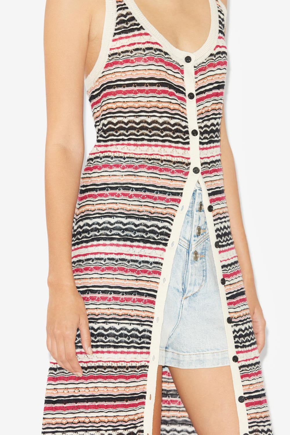 Haroya long sleevless dress - Frambuesa - Woman - 3