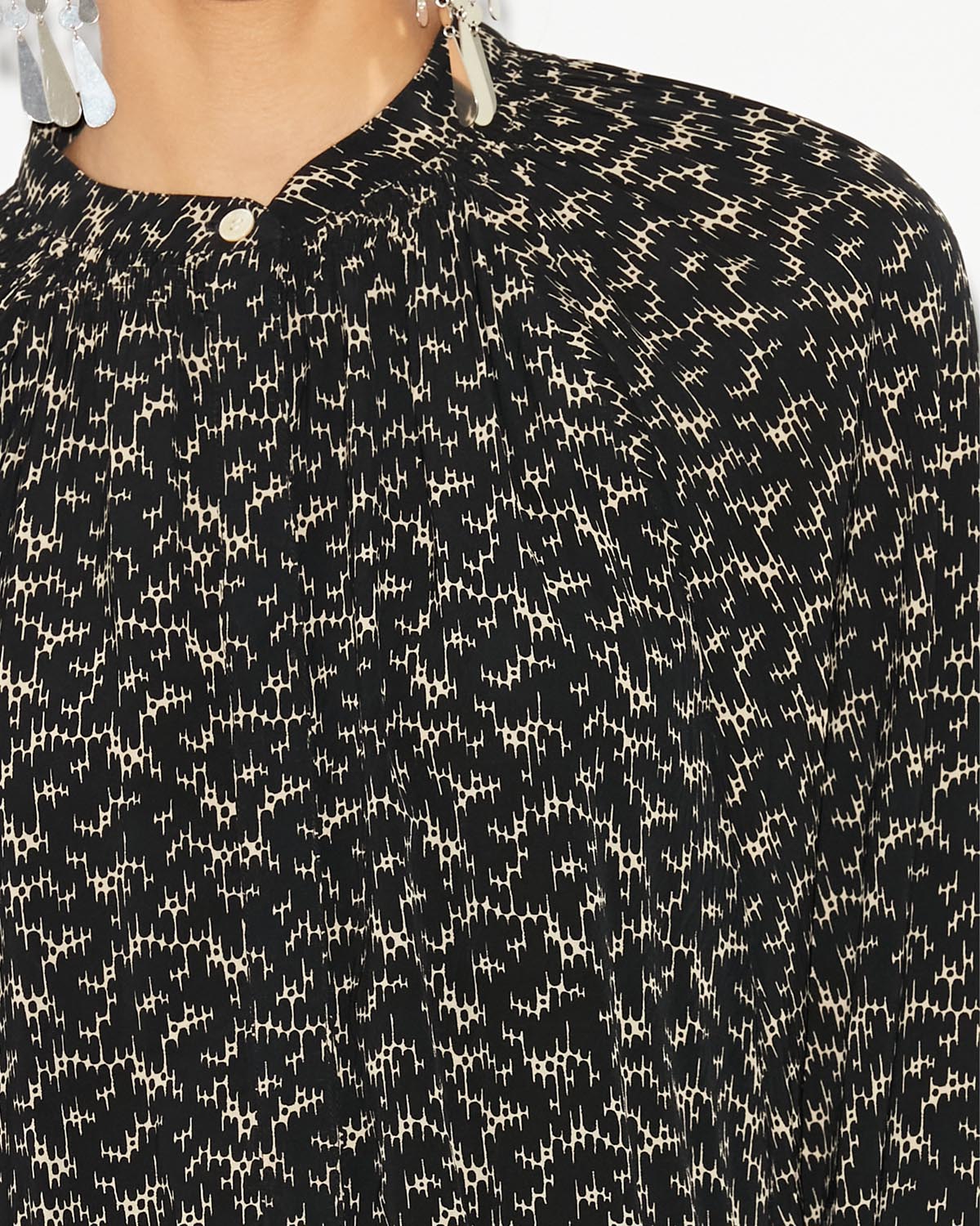 Short printed dress amandine - 黒 - Woman - 2