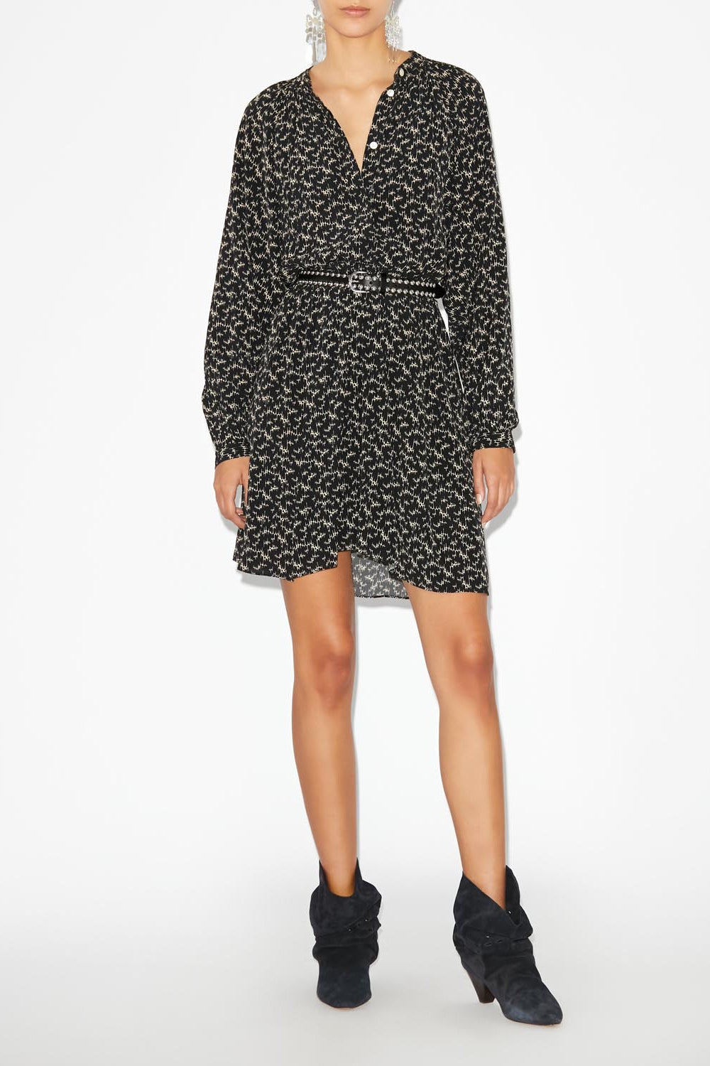 Short printed dress amandine - Nero - Woman - 2
