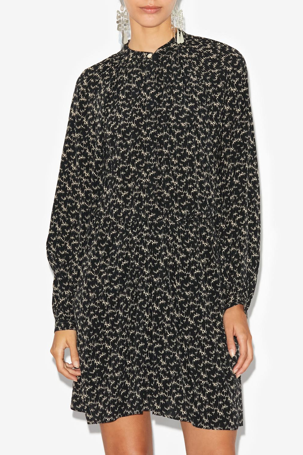 Short printed dress amandine - Nero - Woman - 4