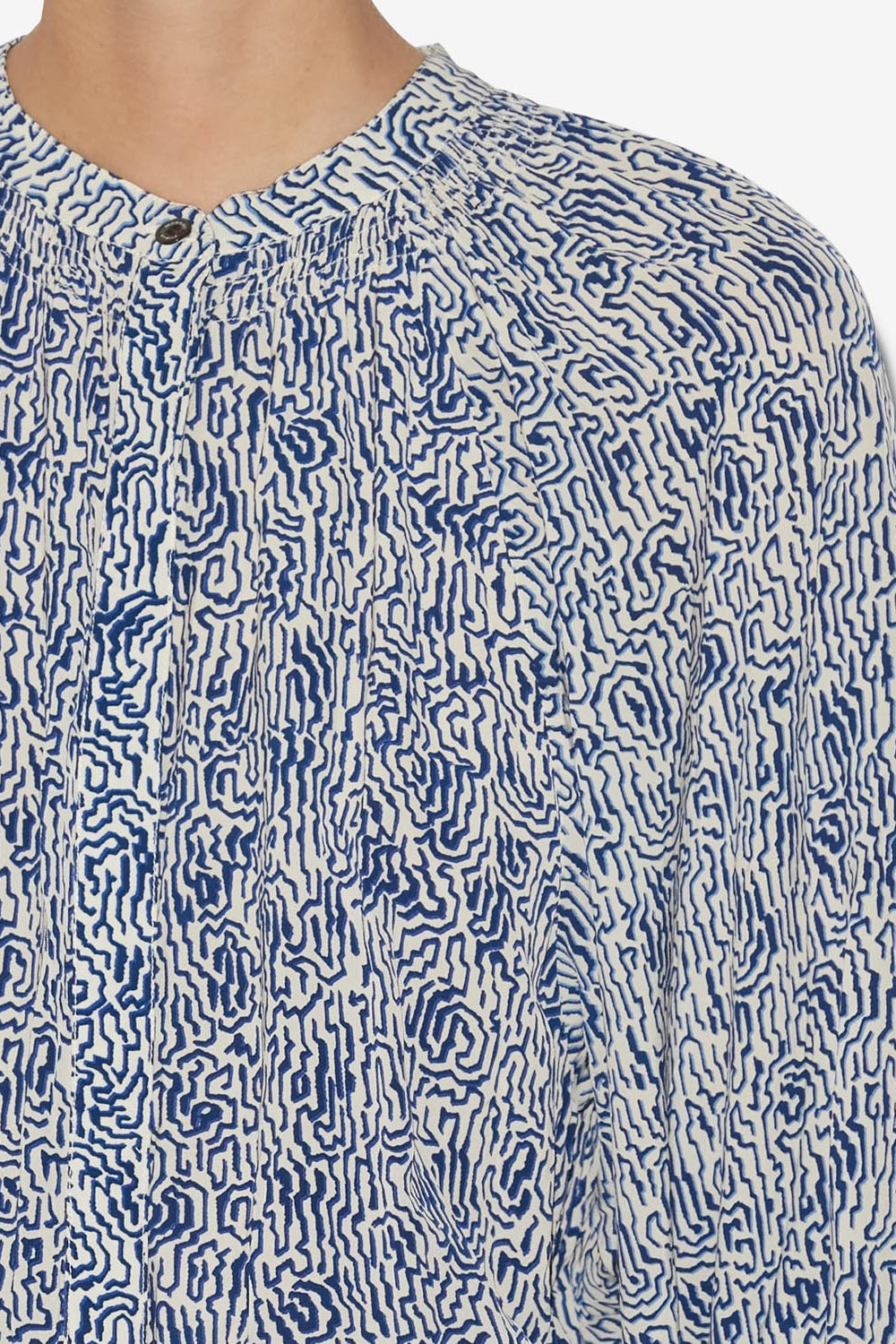 Short printed dress amandine - 青 - Woman - 3