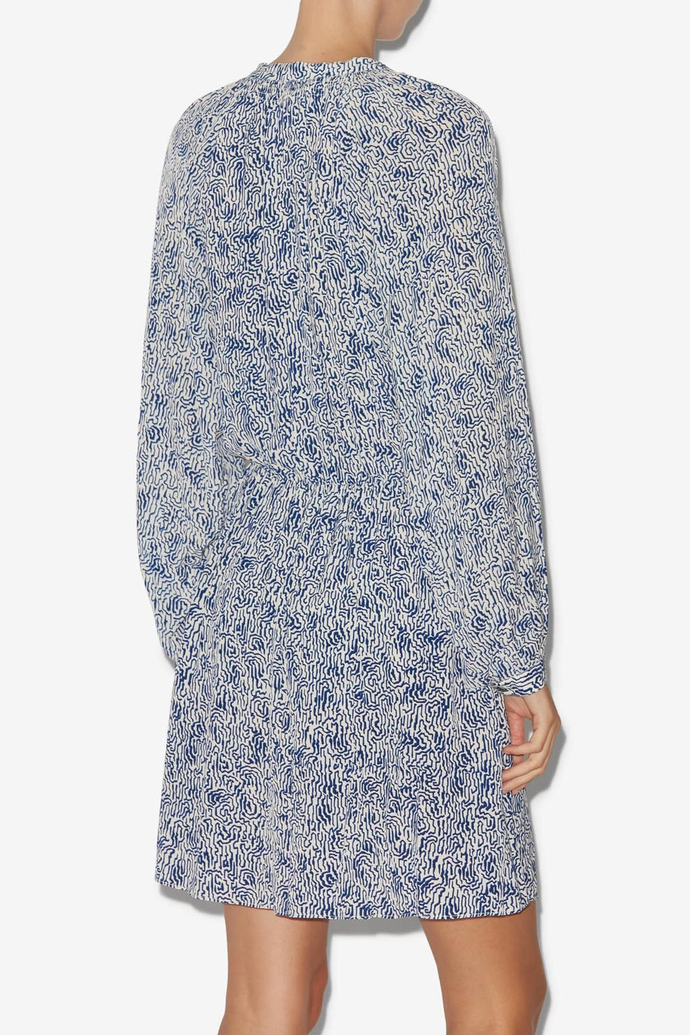 Short printed dress amandine - 青 - Woman - 5