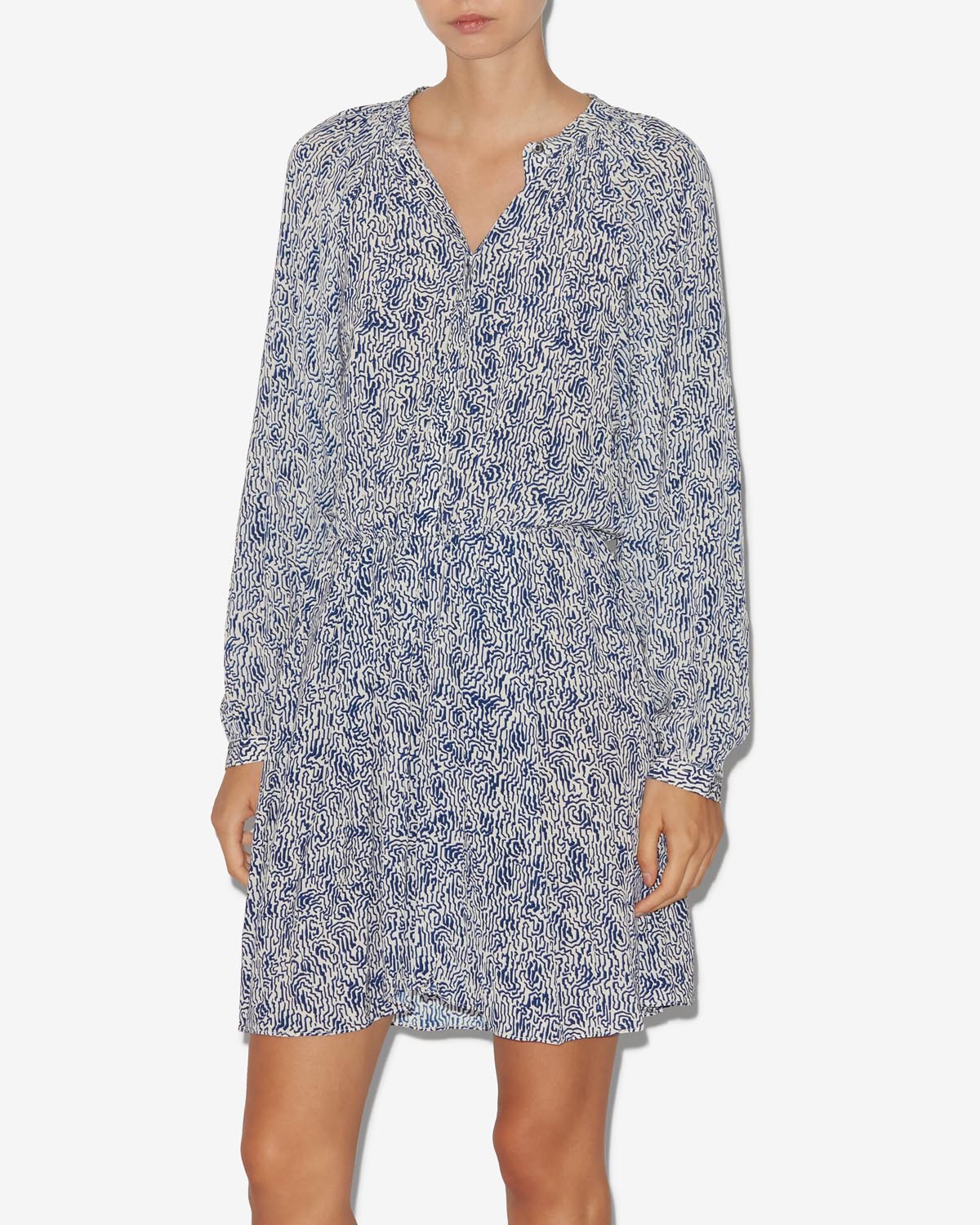 Robe courte à imprimé amandine - Bleu - Woman - 3