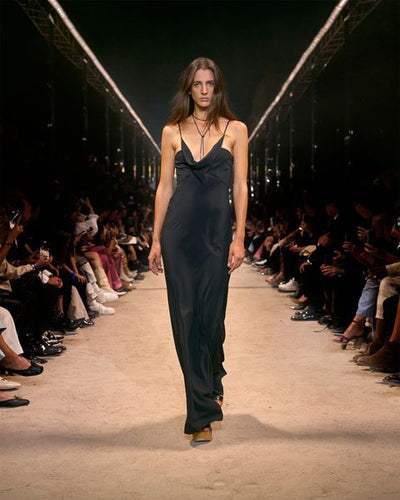 Abito lungo con spalline kapri - Nero - Woman - 6