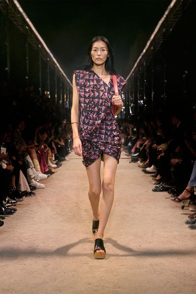 Khol 벨벳 소재의 미니 드레스 - Black-multicolor - Woman - 2