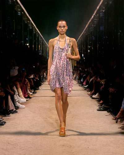 Lisandre 프린트 미니 드레스 - 에크루 - Woman - 6