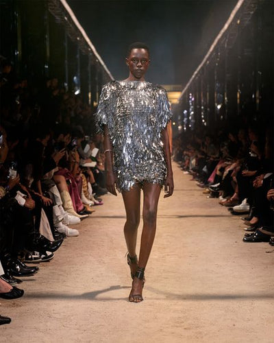 Abito corto con paillettes carla - Argento - Woman - 6