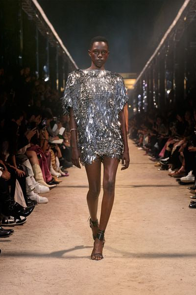 Abito corto con paillettes carla - Argento - Woman - 2