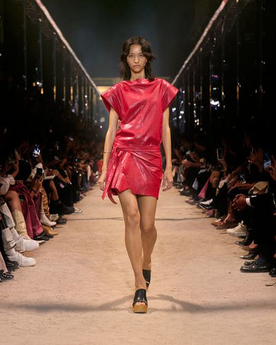 Abito corto asimmetrico bernadette - Scarlet red - Woman - 4